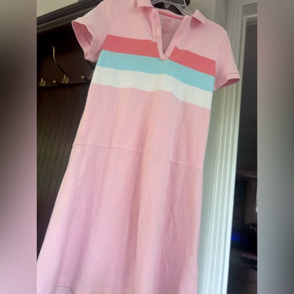 JOE FRESH Polo Dress Y2K Pastel Colorblock Retro Sporty Preppy Coquette | Size M - Picture 7 of 11